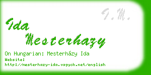 ida mesterhazy business card